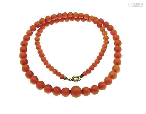 Coral necklace with sprin