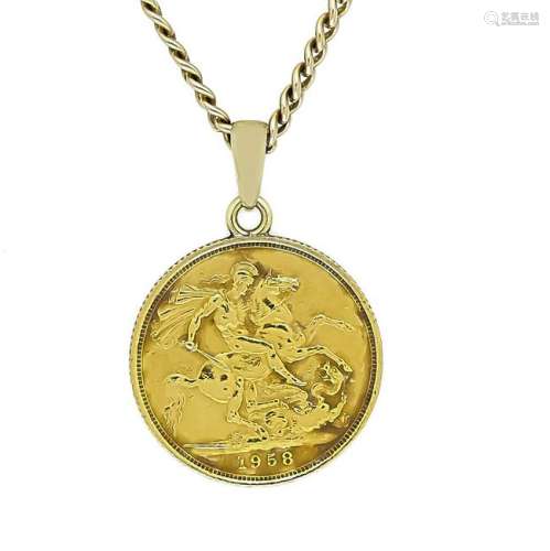 Coin pendant GG 585/000 w