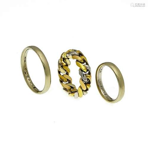 Mixed lot of 3 rings GG /