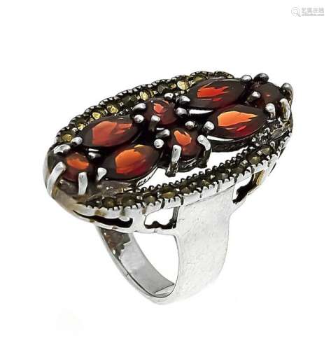 Garnet ring silver 925/00