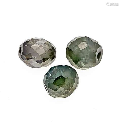 3 blue diamond balls, tot