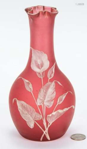 Webb Cameo Glass Vase, attrib. Thomas Webb