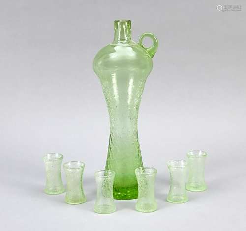 Bottle with six glasses,