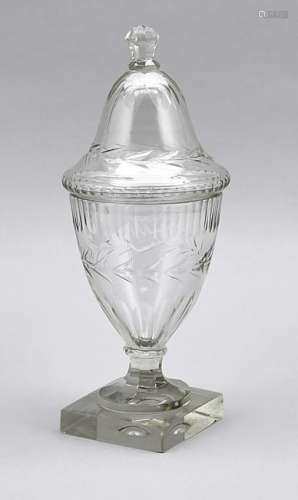 Lidded vase, around 1900,