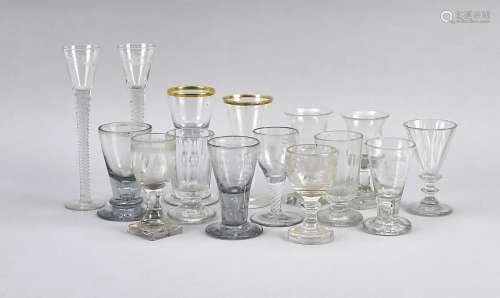 15 goblets, 18th/19th cen