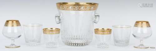 St. Louis Crystal Ice Bucket w/ 6 Glasses