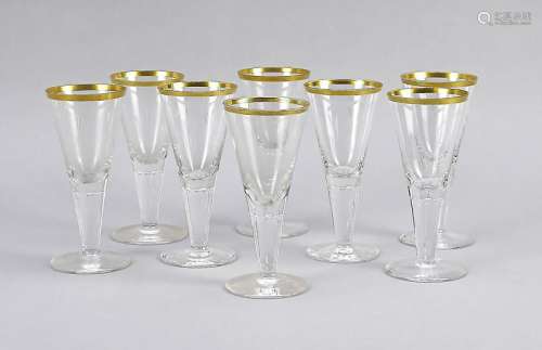 Eight goblets, early 20th