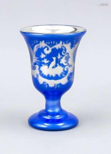 Glass cup, 19th century,