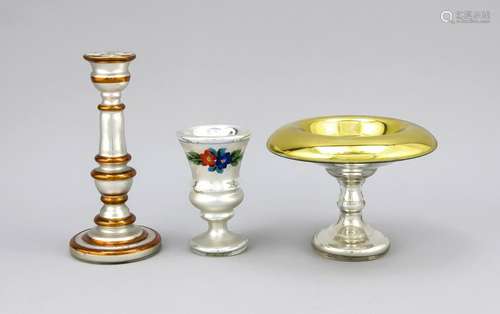 Three pieces glass, 19th