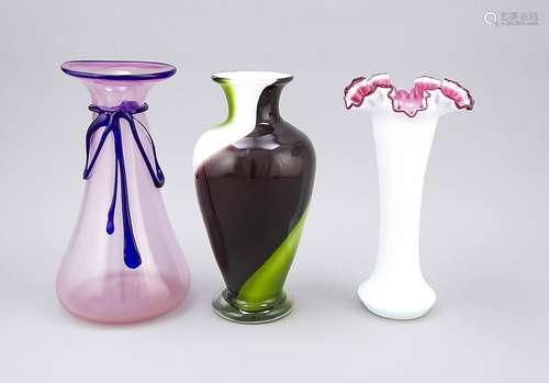 Three vases, 20th century