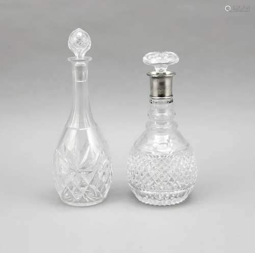 Two carafes, 20th cent.,