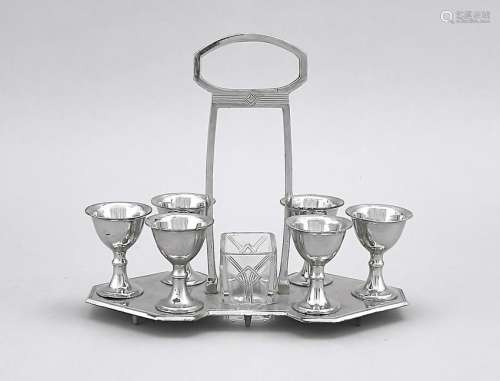 Art Deco eggcup set, arou