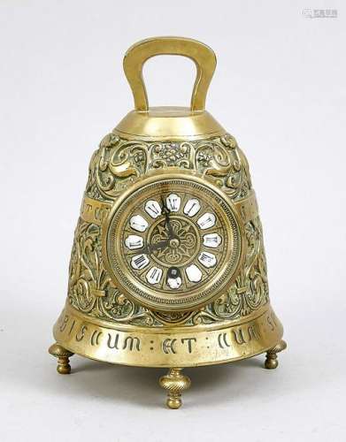 Bronzeuhr in  Glockenform