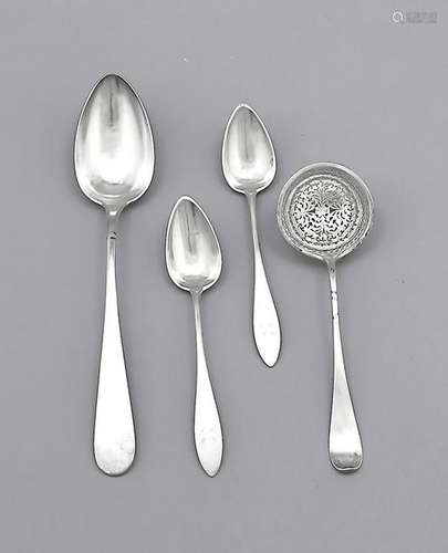 Four pieces cutlery, 19th