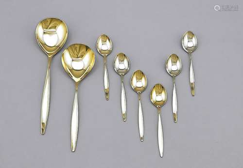 Eight pieces cutlery, Ger