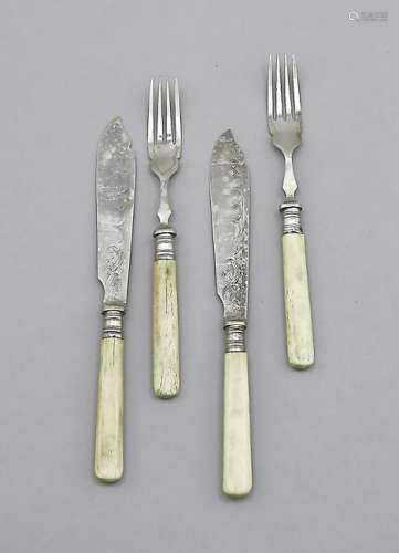 Twelve pieces cutlery, En