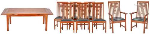 Stickley Mission Dining Table and 8 Chairs