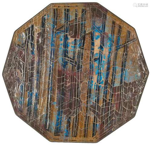 Charles Counts Pottery Decagonal Plaque