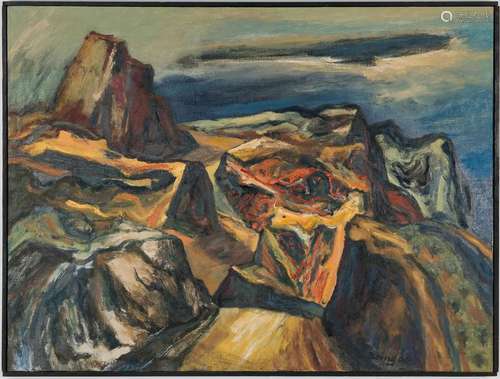 Charles Kermit Ewing Abstract O/C, Road To Granada,