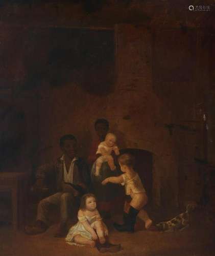 Painting of Black and White Children