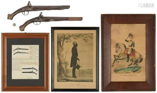 2 Flintlock Pistols, Gen. Jackson, Ambrister and