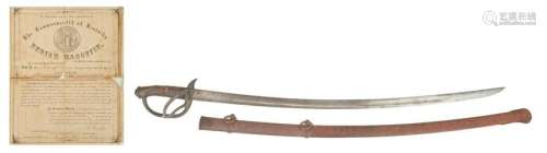 Civil War M1840 Sword, Capt. Richard Myers, KY