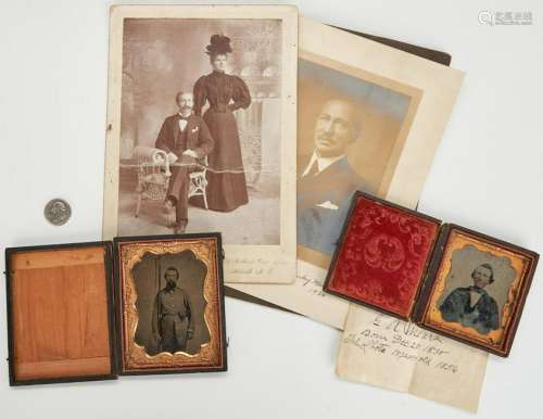 4 Mears Family Photographic Images, incl. Civil War CSA