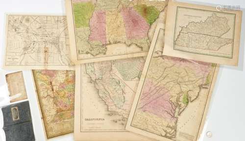 6 mid-19th C. Maps incl. TN & KY Map
