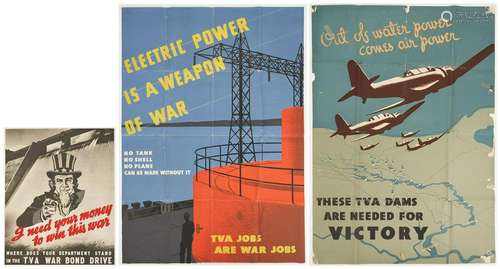 3 World War II TVA  Propaganda Posters