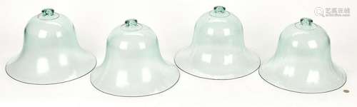 4 Glass Garden Cloches or Bell Domes