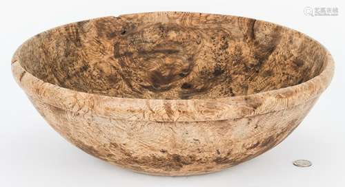 Large Mid-Atlantic Burlwood Bowl