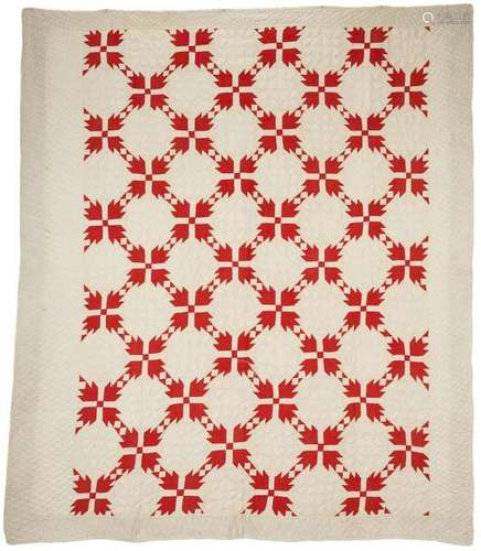 East TN Pieced & Appliqued Quilt, Bear Paw Pattern