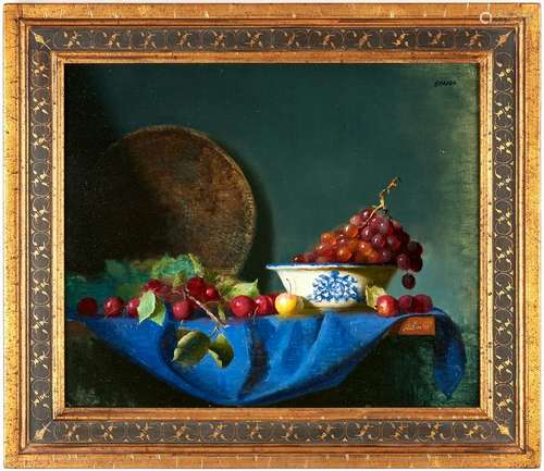 Ernest Baber, O/B Still Life with Grapes