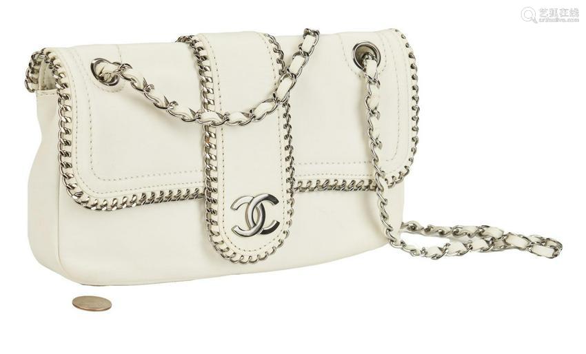 Chanel Madison Single Flap White Bag, Medium－【Deal Price Picture】