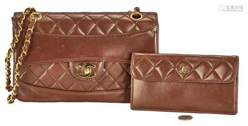 Chanel Classic Single Flap Brown Quilted Purse, Small