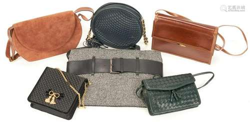 6 Designer Handbags, incl. Bottega Veneta, Salvatore