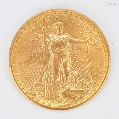 1915 $20 Saint-Gaudens Gold Coin