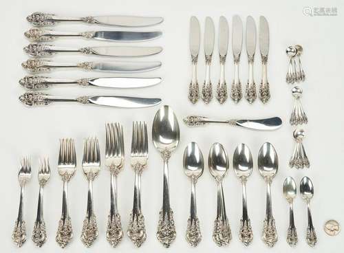 Wallace Grand Baroque Sterling Flatware, 62 Pcs.