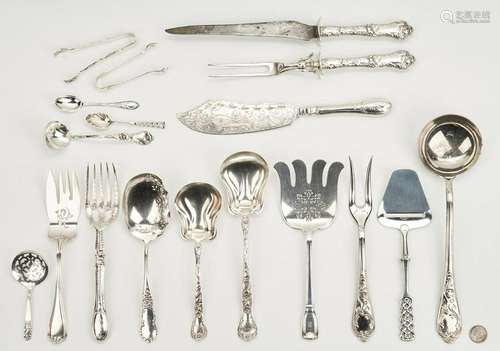 18 pcs. flatware incl. Tiffany, Shiebler, Les Cinq