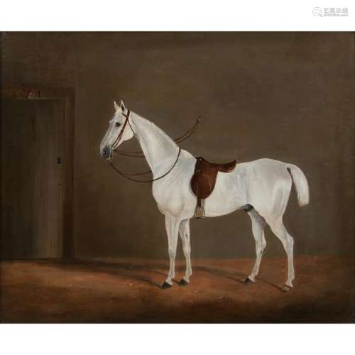 English School, Portrait of a Horse in a Stable