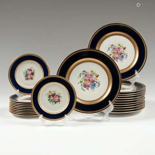 Charles Ahrenfeldt  Limoges Cobalt Gilt Porcelain