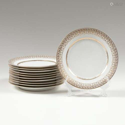 Continental Gilt Porcelain Plates