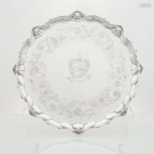 George III Sterling Armorial Salver