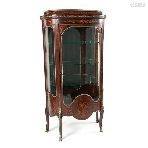 Continental Marquetry Vitrine