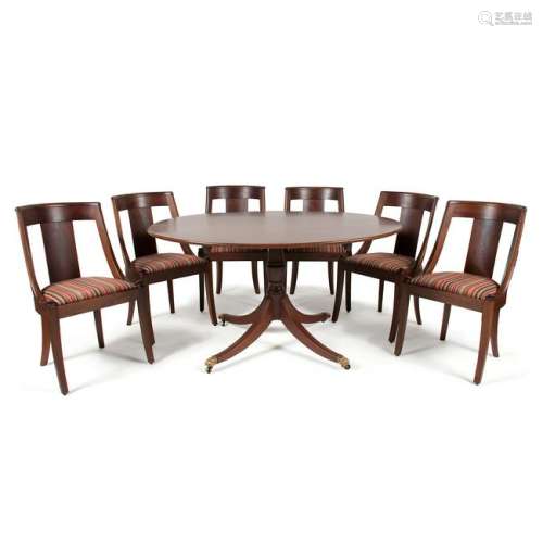 Neoclassical-Style Tilt-Top Table and Chairs