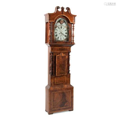 English Mahogany Tall Case Clock