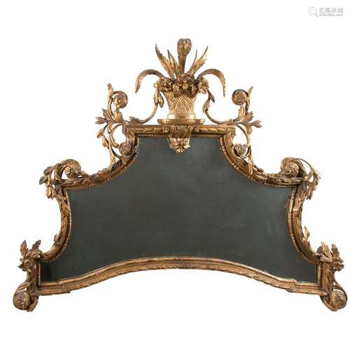 Irish Giltwood Chippendale Mirror