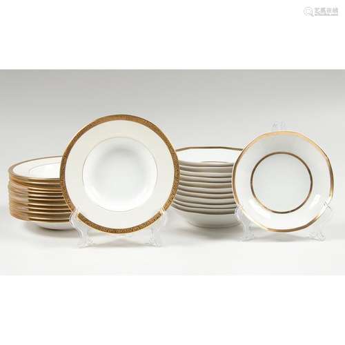 Gold-Rimmed  Tressemann & Vogt  Limoges and  Minton