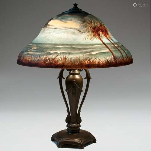 Classique  Reverse-Painted Table Lamp