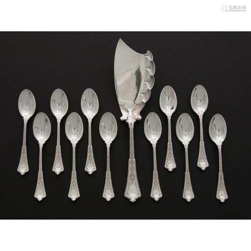 Tiffany and Co.  Sterling Fish Slice and Teaspoons,